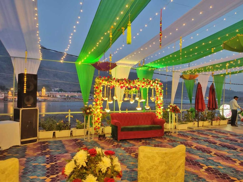 Best wedding venue in Rishikesh on the banks of the Ganga at The Neeraj Ganga Heritage Palace