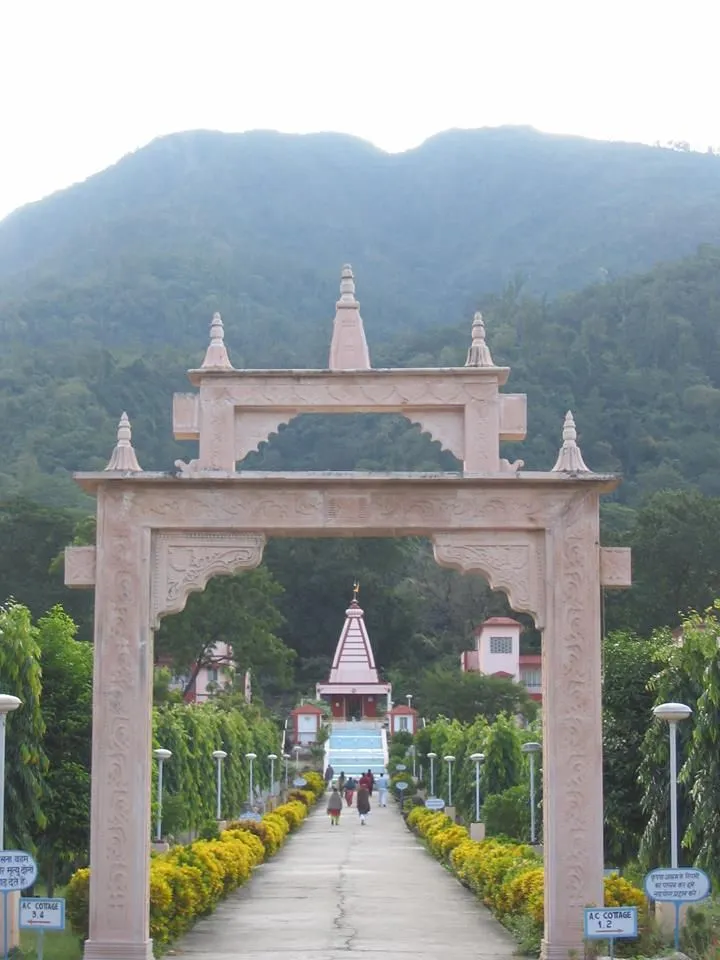Swarg Ashram on the banks of the Ganga River in Rishikesh Near Ram Jhula